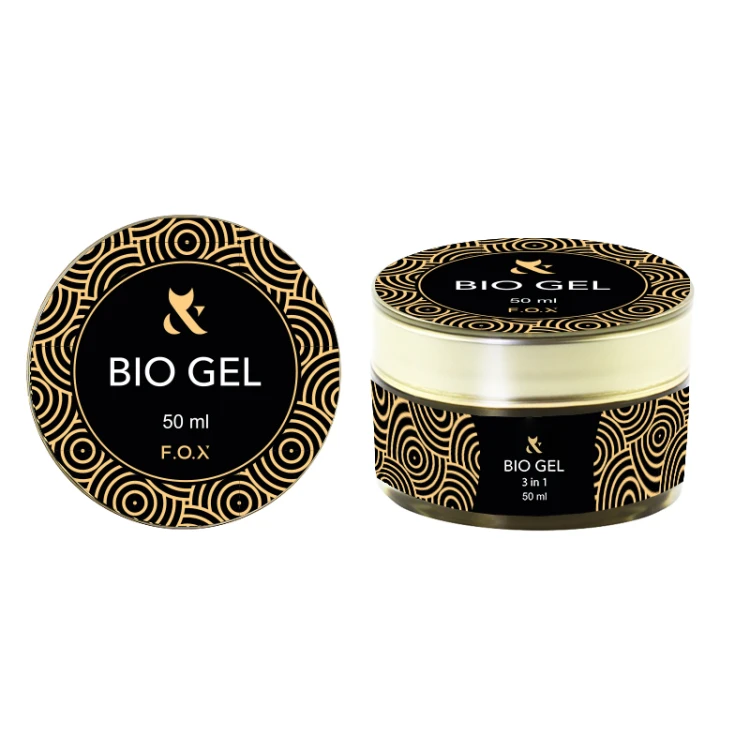 FOX Bio Gel 3w1 Niebieski 50ml - Baza, Top, Żel Budujący do Paznokci