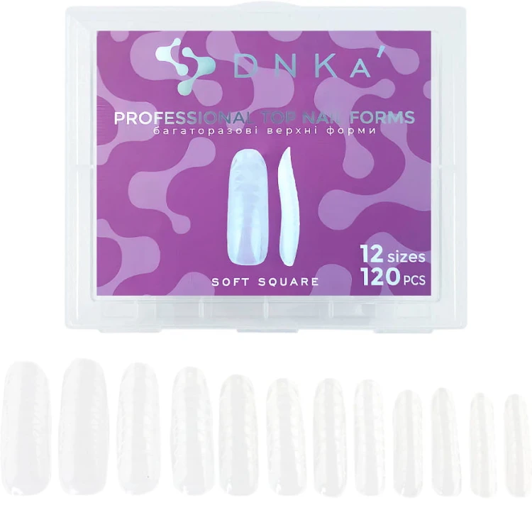 DNKa Soft Square formy do przedłużania paznokci 120 szt. żel akryl