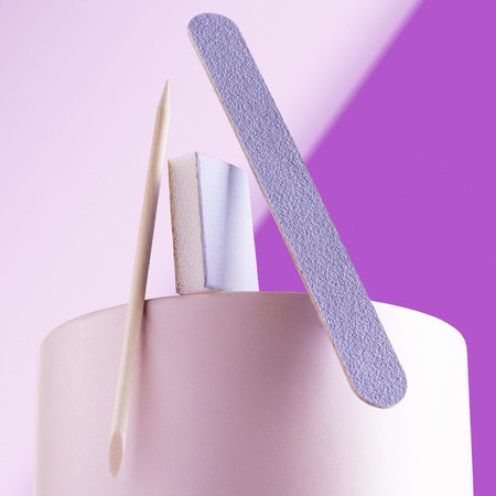 Zestaw do manicure DNKa 3w1: pilniczek 100/180, polerka 180/240, patyczek