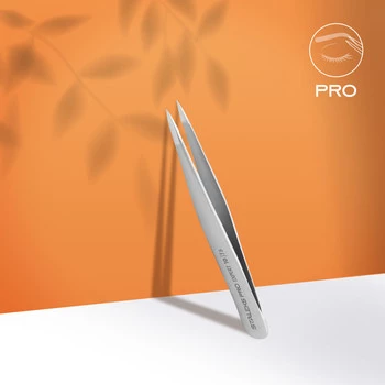 Pęseta do brwi Staleks Expert 10/5, stal nierdzewna, 0,5 mm, 92 mm, srebrna