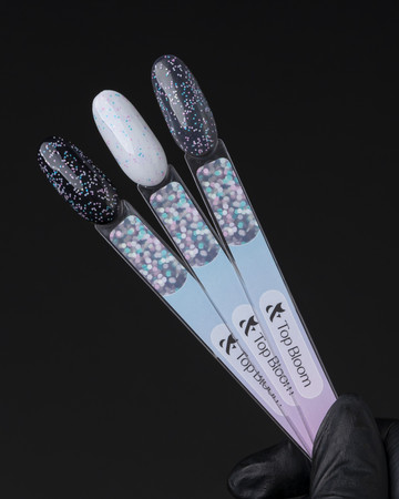 F.O.X Top Bloom 7ml Top Hybrydowy Efekt Konfetti Bez Warstwy Dyspersyjnej