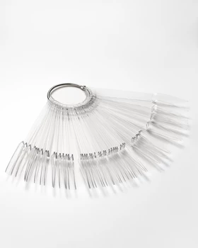 Wzornik do lakierów F.O.X szpic transparentny 50 sztuk z kółkiem