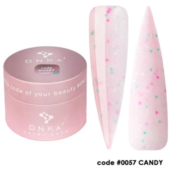 DNKa Rubber Baza Hybrydowa French Cover CANDY #0057 30ml – baza do manicure