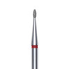 Frez diamentowy Staleks kropla 1,2 mm czerwony do skórek manicure CE