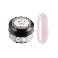 F.O.X Shine Gel Flakes 003 Żel do paznokci różowy 15ml, połysk, wzmacniający