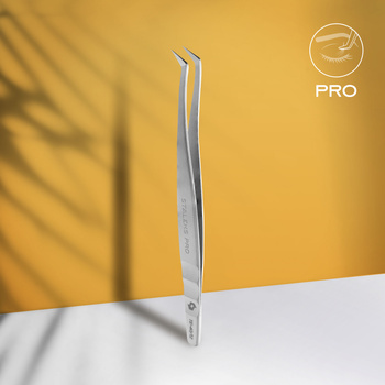 PProfesjonalna pęseta do rzęs EXPERT 40 TYPE 12 (w kształcie litery L, 65')