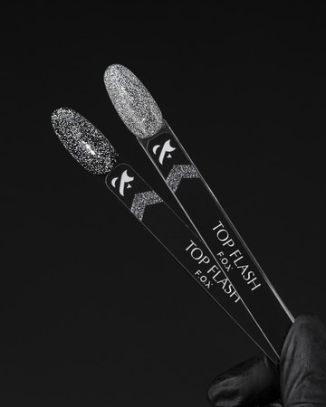 FOX Top Flash 7 ml – Top hybrydowy bez przemywania z efektem srebrnego blasku