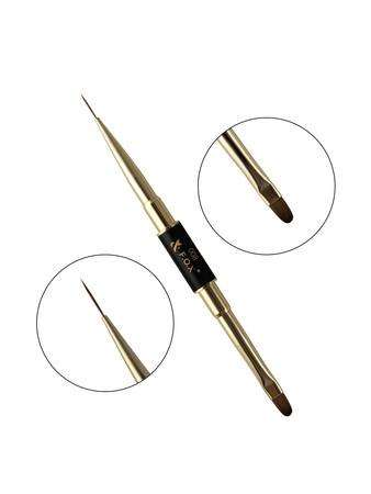 F.O.X Nail Art Double Brush 008 pędzelek do ombre i żelu 15mm 6mm etui