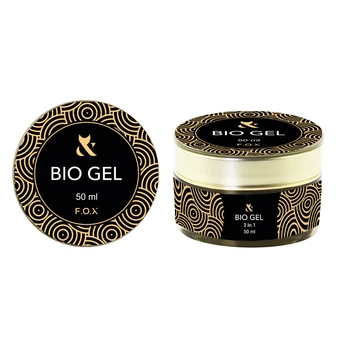FOX Bio Gel 3w1 Niebieski 50ml – Baza, Top, Żel Budujący do Paznokci