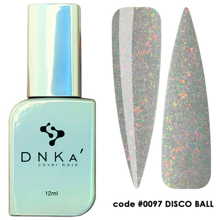 DNKa Rubber Base French Cover Disco Ball 12ml Baza Hybrydowa Kamuflująca