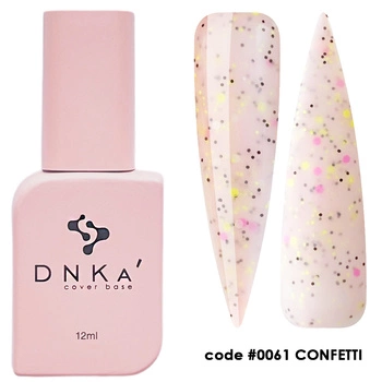 RUBBER BASE FRENCH "DNKa" (cover), 12 ml #0061 Confetti