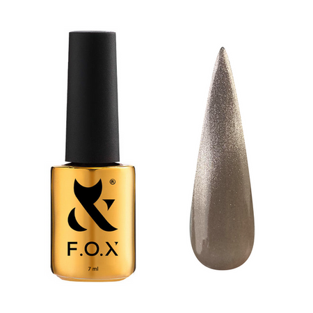 Lakier hybrydowy F.O.X Cat Eye Crystalline 003 srebrno-szary 7ml