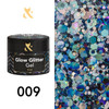 FOX Glow Glitter Gel 009 żel do zdobień paznokci fioletowy brokat 5ml