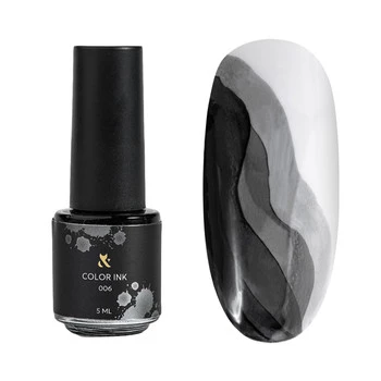 F.O.X Color Ink Blue 006 tusz do paznokci czarny 5 ml akwarela zdobienia