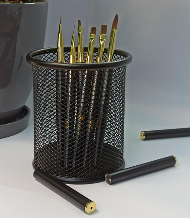 Pędzel do acrylożelu FOX 006 Round syntetyczny z etui do stylizacji paznokci