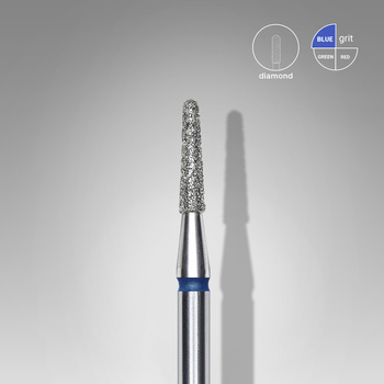 Frez diamentowy ścięty stożek niebieski EXPERT średnica 1,8 mm / część pracująca 8 mm