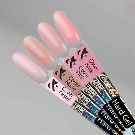 F.O.X Hard Gel Cover Rose 15ml – żel budujący LED/UV różowy nude do paznokci