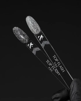 FOX Top Flash 7 ml - Top hybrydowy bez przemywania z efektem srebrnego blasku