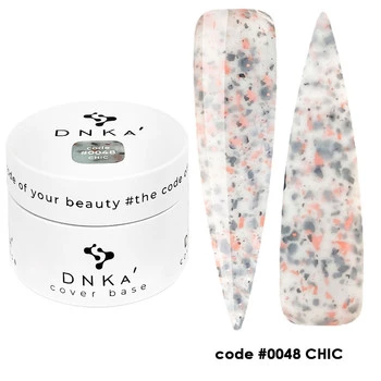 DNKa’ Rubber Base French Cover 30ml #0048 CHIC – Baza Hybrydowa Kamuflująca