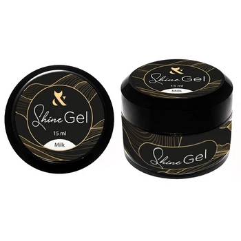 F.O.X Shine Gel Milk 15ml żel budujący mleczny do paznokci z połyskiem