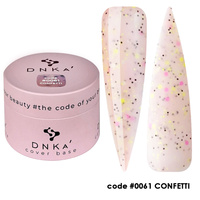 Rubber Baza French (cover), 30 ml #0061 Confetti Profesjonalna baza hybrydowa