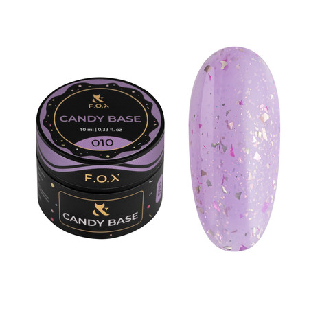 F.O.X Candy Base 010 Brązowa Baza Żelowa z Brokatem 10ml