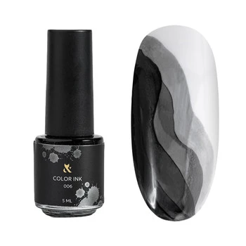 F.O.X Color Ink Blue 006 tusz do paznokci czarny 5 ml akwarela zdobienia