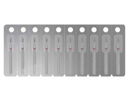 Frez diamentowy Staleks kropla 2,3 mm czerwony do skórek i paznokci