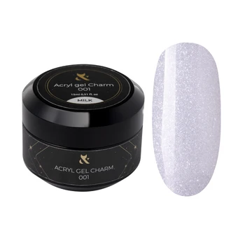 F.O.X Acryl Gel Charm Milk 15ml – Żel Akrylowy z Brokatem do Przedłużania Paznokci