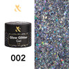FOX Glow Glitter Gel 002 Srebrny Żel do Zdobień Holo 5ml Certyfikat CE