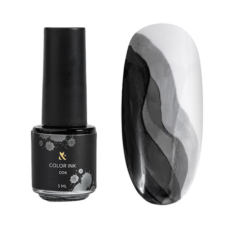 F.O.X Color Ink Blue 006 tusz do paznokci czarny 5 ml akwarela zdobienia