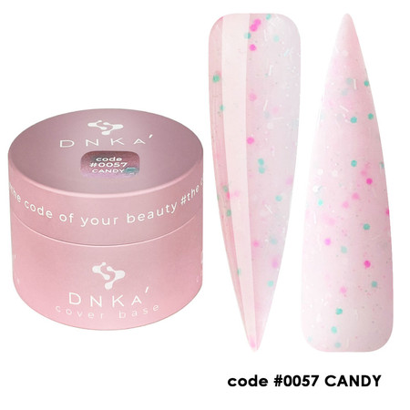 DNKa Rubber Baza Hybrydowa French Cover CANDY #0057 30ml – baza do manicure