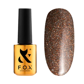 F.O.X Sparkle 001 Lakier Hybrydowy Efekt Flash 7ml Trwały Połysk
