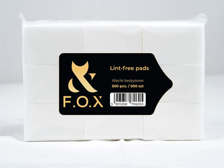 F.O.X Waciki bezpyłowe jednowarstwowe 4x6 cm 500 sztuk do manicure
