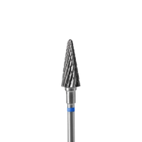 Staleks Frez stożkowy 6 mm węglik spiekany niebieski do manicure pedicure