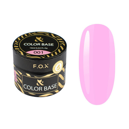 FOX Color Base 001 Baza Budująca do Paznokci 10ml Bez HEMA Hypoalergiczna