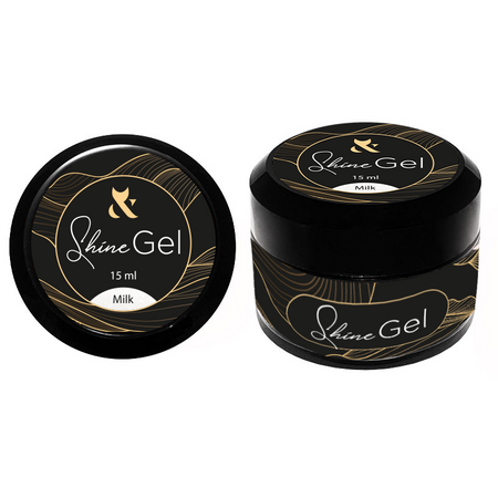 F.O.X Shine Gel Milk 15ml żel budujący mleczny do paznokci z połyskiem