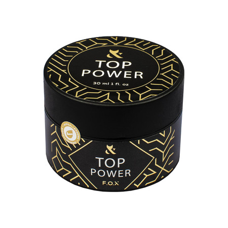 F.O.X Top Power 30ml – Top hybrydowy LED/UV z warstwą dyspersyjną