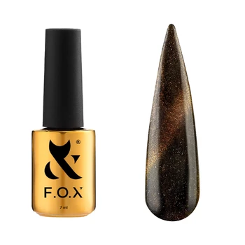 F.O.X Cat Eye Galaxy 001 lakier hybrydowy brązowo-złoty 7ml