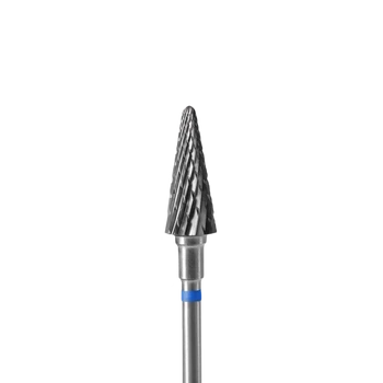 Staleks Frez stożkowy 6 mm węglik spiekany niebieski do manicure pedicure