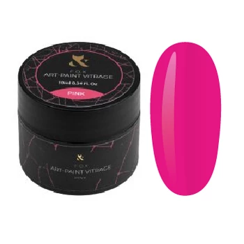 F.O.X Art-paint Vitrage Pink 10ml lakier hybrydowy półtransparentny różowy