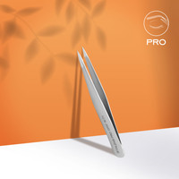 Pęseta do brwi Staleks Expert 10/5, stal nierdzewna, 0,5 mm, 92 mm, srebrna