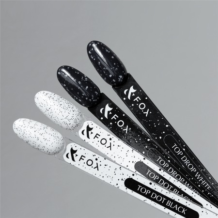 FOX Top Hybrydowy Drop White 7ml bez Dyspersji z Białymi Płatkami