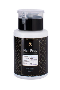 F.O.X Care Nail Prep 160 ml – odtłuszczacz do paznokci z pompką, certyfikat CE