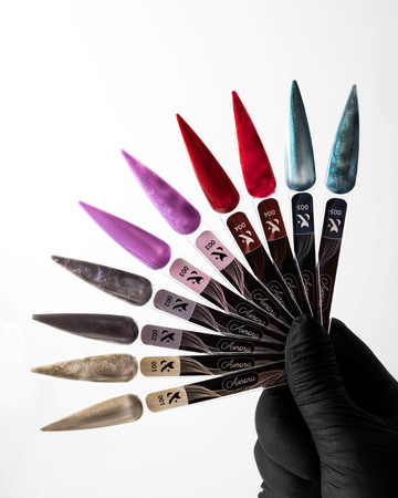 Lakier hybrydowy F.O.X Aurora 005 perłowy niebieski 7ml trwały manicure