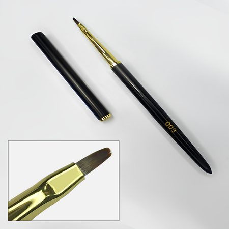 FOX Pędzel do stylizacji paznokci 003 „koci język” z etui, syntetyczny