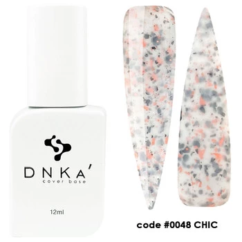 DNKa Rubber Base French Cover #0048 Chic 12ml – Baza Hybrydowa Kamuflująca