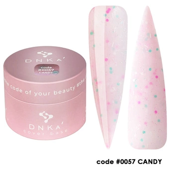 Rubber Baza French (cover), 30 ml #0057 CANDY Profesjonalna baza hybrydowa
