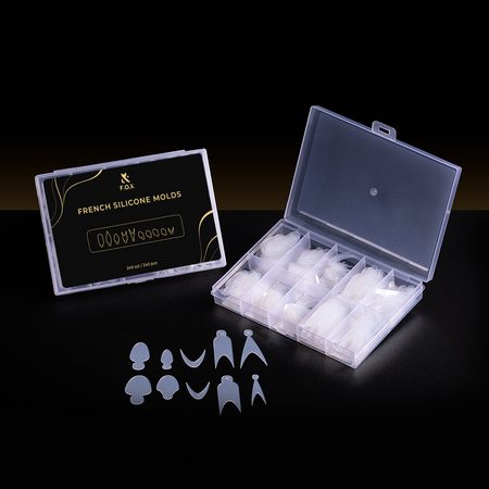 F.O.X Foremki silikonowe do french manicure 240 szt. wielorazowe