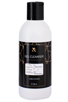 F.O.X Gel Cleanser 200ml zmywacz acetonowy do paznokci hybrydowych i żelowych